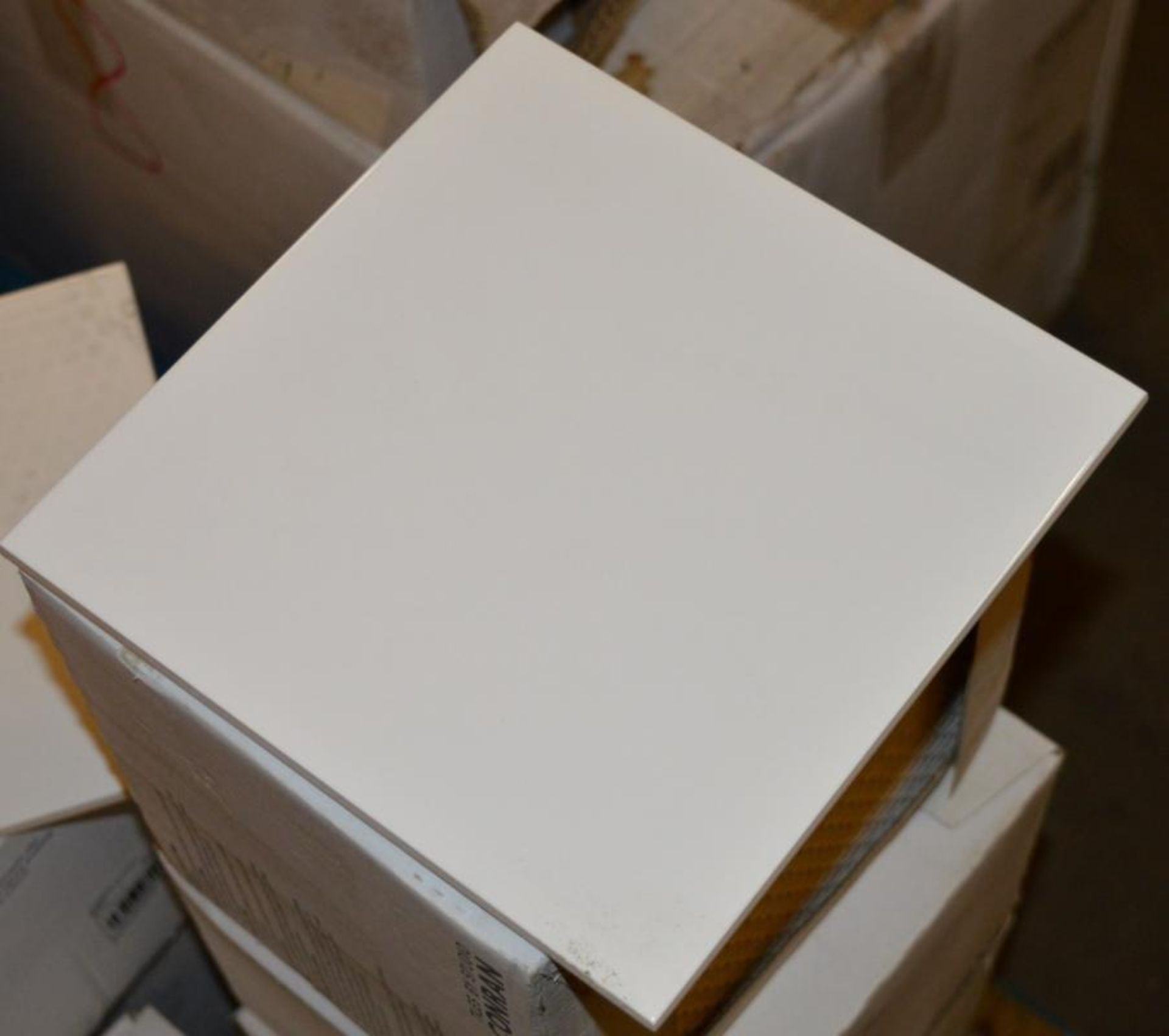 6 x Boxes of Conran Glazed Ceramic Wall Tiles in Gloss White - Size 200 x 200mm - Each Box Contains