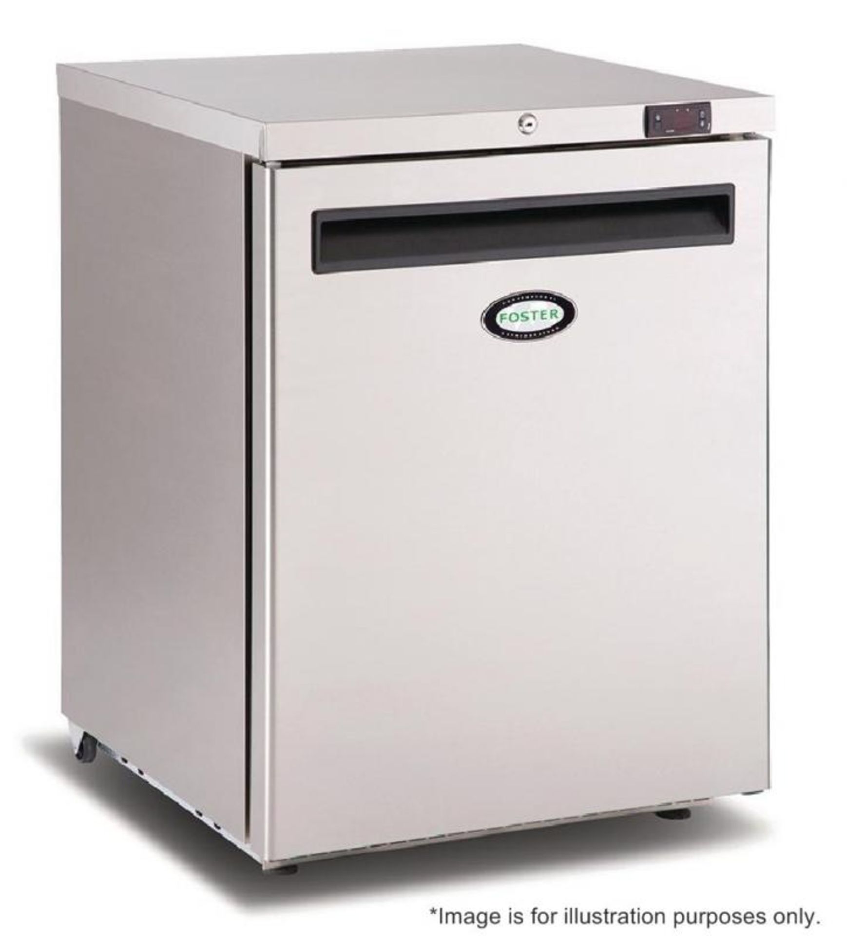 1 x Foster 1-Door 149Ltr Undercounter Refrigerated Cabinet (+3°/+5°C) - Model: HR150 - 230W - Alumin