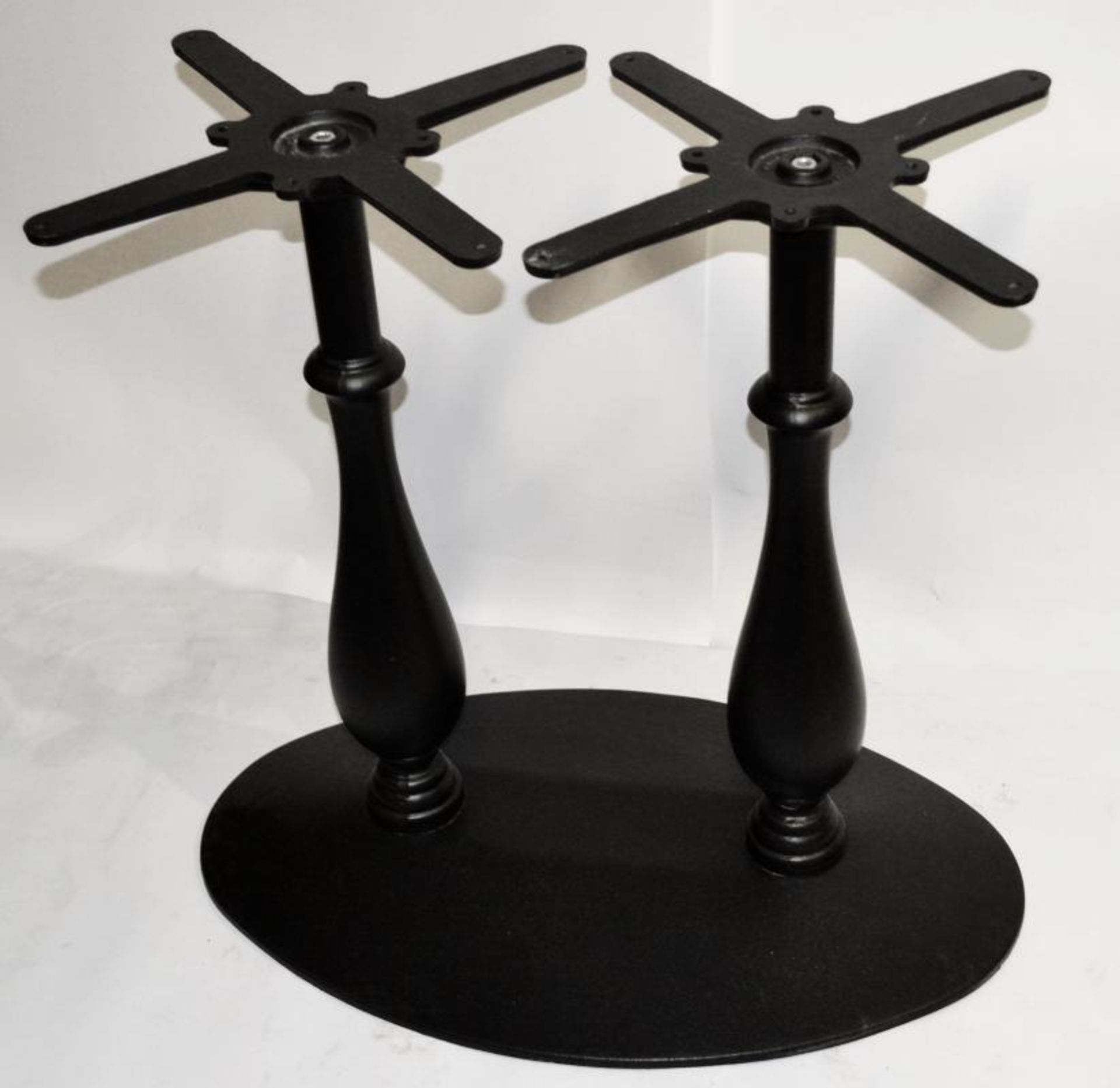 2 x Twin Pedestal Table Base in Cast Iron - Suitable For Pubs or Restaurants - Removed From City Cen - Image 2 of 3