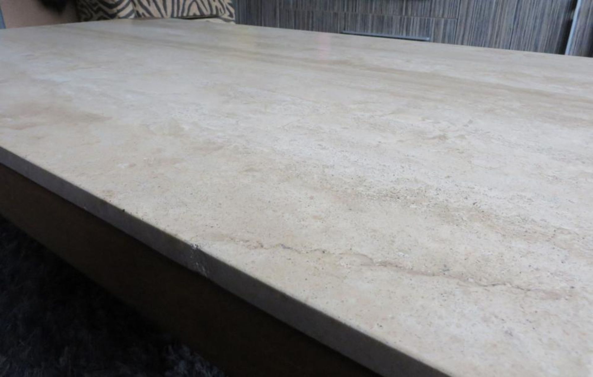 1 x Contemporary Oak and Travertine Coffee Table - CL175 - Location: Altrincham WA14 - NO VAT ON THE - Image 3 of 7