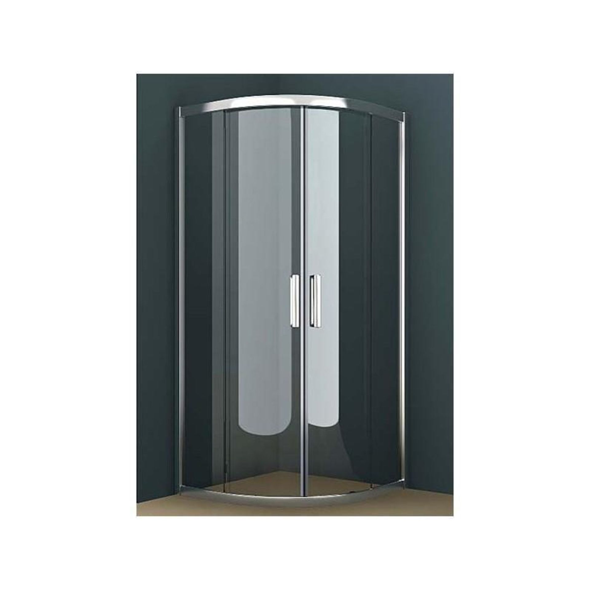 1 x Tavistock Oxygen 8 Double Sliding Door Quadrant Shower Enclosure - 900x900x1950mm - New Boxed St