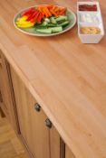4 x Solid Wood Kitchen Worktops - PRIME BEECH - First Grade Finger Jointed Kitchen Worktops - Size: