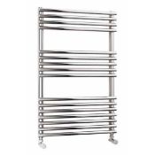 1 x Quinn Topaz Bathroom Ladder Towel Rail - Modern Tube Design With Chrome Finish - Size Height