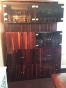 Rio Wall Units in Rosewood Veneer - CL224 - Location: Preston PR7 - NO VAT ON THE HAMMER Please note