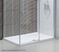 1 x 1400mm Low Profile Rectangular Stone Shower Tray - Dimensions: 1400x700mm - Features An