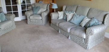 1 x High End Designer 3 Piece Suite - Re-covered Approximately 2 Years Ago - CL226 - Location: Knuts