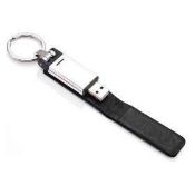 10 x ICE London Silver Plated 2GB USB Flashdrive Keyring - Features A Genuine Leather Wrap With Magn