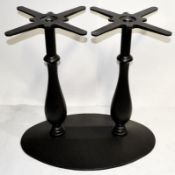 2 x Twin Pedestal Table Base in Cast Iron - Suitable For Pubs or Restaurants - Removed From City Cen