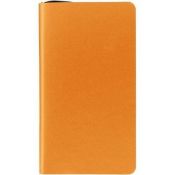 25 x ICE LONDON &quot;Slim&quot; Faux Leather Covered Notebooks In Bright Orange - Dimensions: 17.7