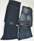 4 x Assorted Pairs Of PRE END Branded Mens Jeans - New Stock With Tags - Recent Retail Closure - Ass