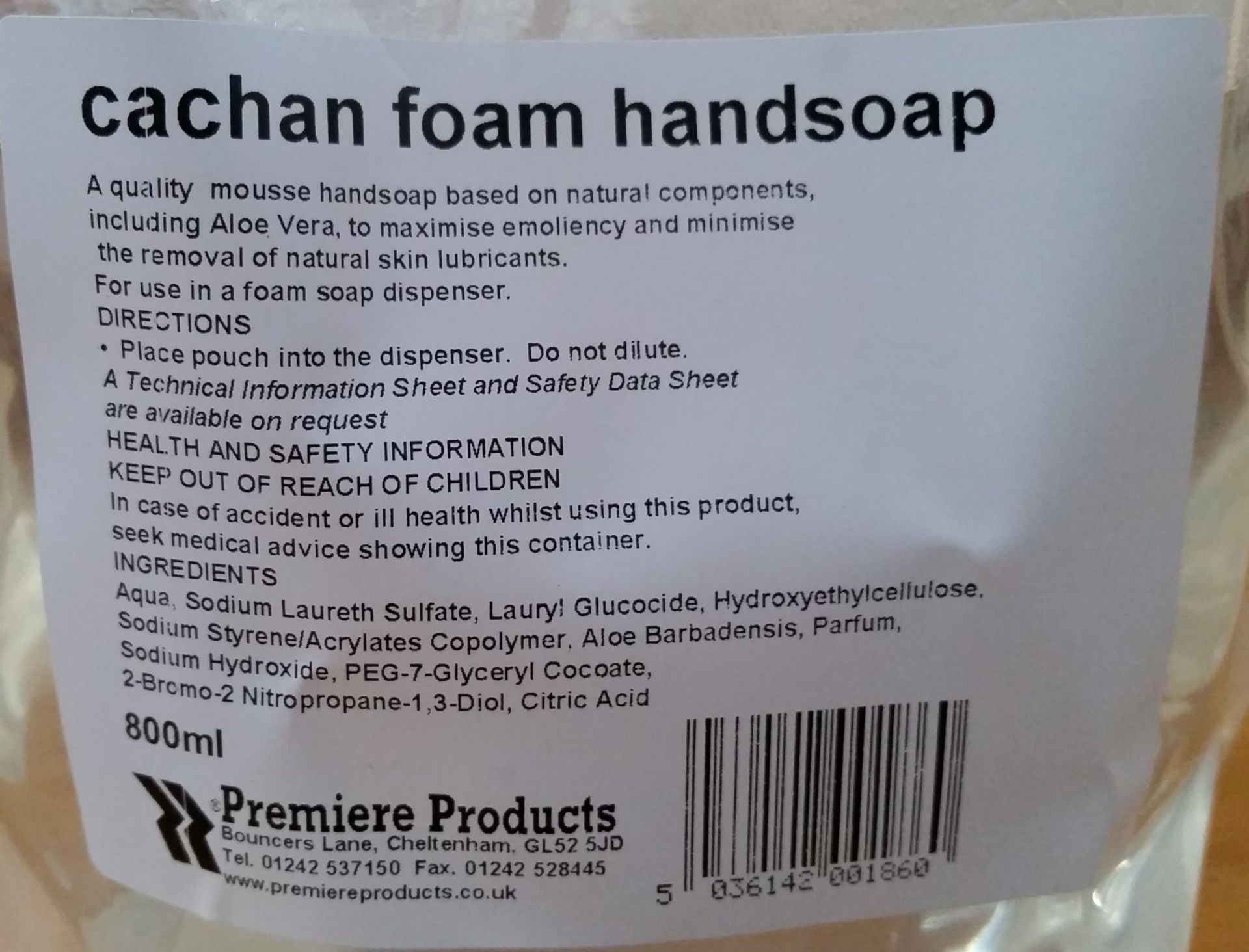 4 x Cachan Foam 800ml Handwash - Suitable For Foaming Dispnesers - Expiry December 2018 - New - Image 5 of 5