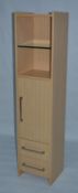 1 x Vogue ARC Series 2 Upright TALL BOY Bathroom Cabinet - OAK FINISH - Manufactured to the Highest