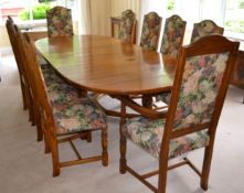 1 x 10 Seater Oak Dining Room Suite - Size Adjustable Table - CL226 - Location: Knutsford WA16 -