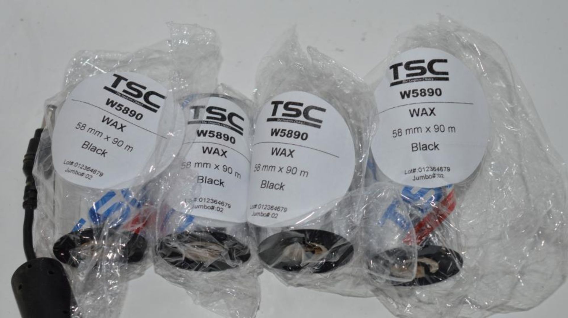 1 x TSC TTP-225 Label Barcode Printer With KP-200 Keyboard, Power Supply, 4 x Rolls of W5890 Wax and - Image 2 of 9