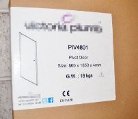 1 x 800mm Shower Pivet Door - PIV4801 - Dimensions: 800 x 1850 x 4mm - Ref: GMB006 - CL190 -