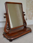 1 x Antique Victorian Mahogany Dressing Table Mirror - CL226 - Location: Knutsford WA16 - NO VAT