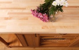 4 x Solid Wood Kitchen Worktops - EUROPEAN MAPLE - Maple Blockwood Kitchen Worktops - Size: 3000 x 6