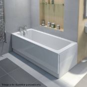 1 x KENSINGTON Square Edge Single Ended Bath (B0650) - Acrylic Straight Bath Reinforced With