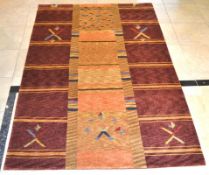 1 x Sino Nepalese Mont Blanc Handknotted Carpet - 100% Wool - Dimensions: 244x155cm - Unused - NO VA