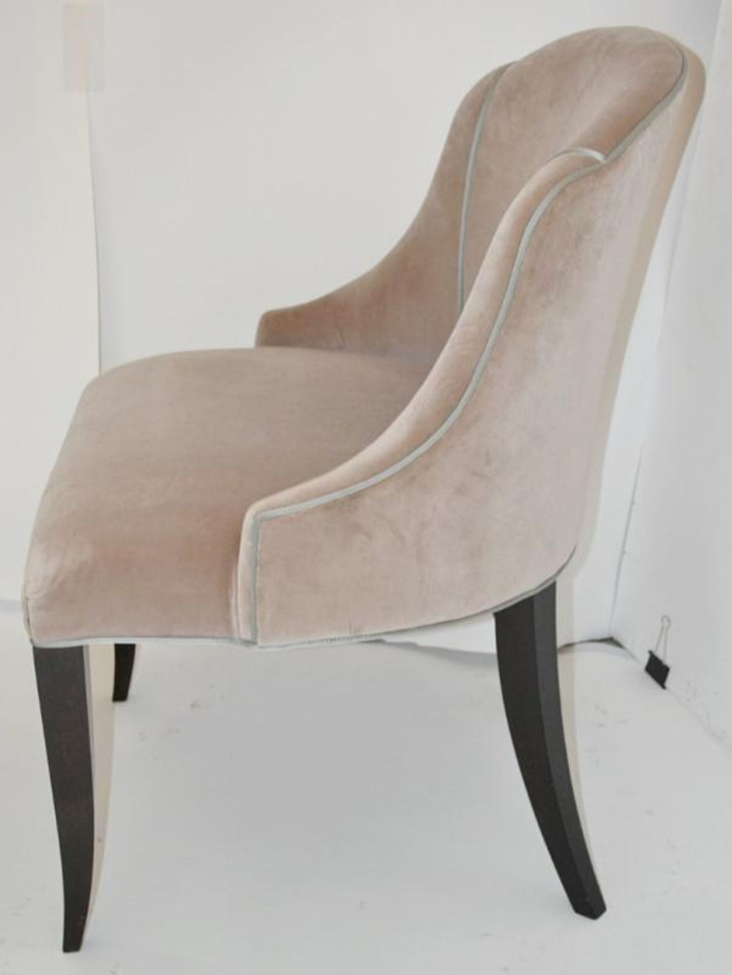 1 x REED &amp; RACKSTRAW "Cloud" Velvet Upholstered Handcrafted Chair - Dimensions: H87 x W58 x D5 - Image 3 of 12
