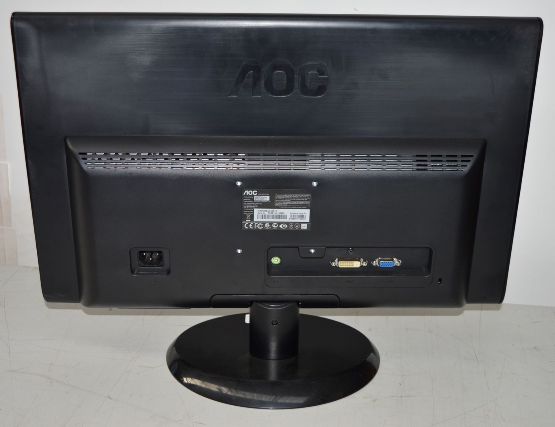 1 x ACO Widescreen 21.5 Inch LCD Monitor - Model e2250Swda - CL280 - Ref IT394 - Location: - Image 4 of 5