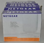 5 x Netgear ADSL2+ Modem Routers With 4 Port 10./100 Mbps Switch - Model DG834 - New and Unused