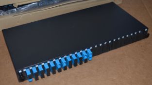 4 x Excel 24w Singlemode Fibre Optic Panels - 12 SC Simplex (12 Fibre) P/NO: 200-484 - CL011 - Ref