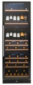 1 x Caple Freestanding Wine Chiller Cabinet - Model WF1547 - Height 176cm - Features Black Glass