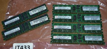 6 x Sticks of DDR2 667Mhz Ram - Hynix and Samsung Branded - 4 x 2gb & 2 x 4gb - CL010 - Ref