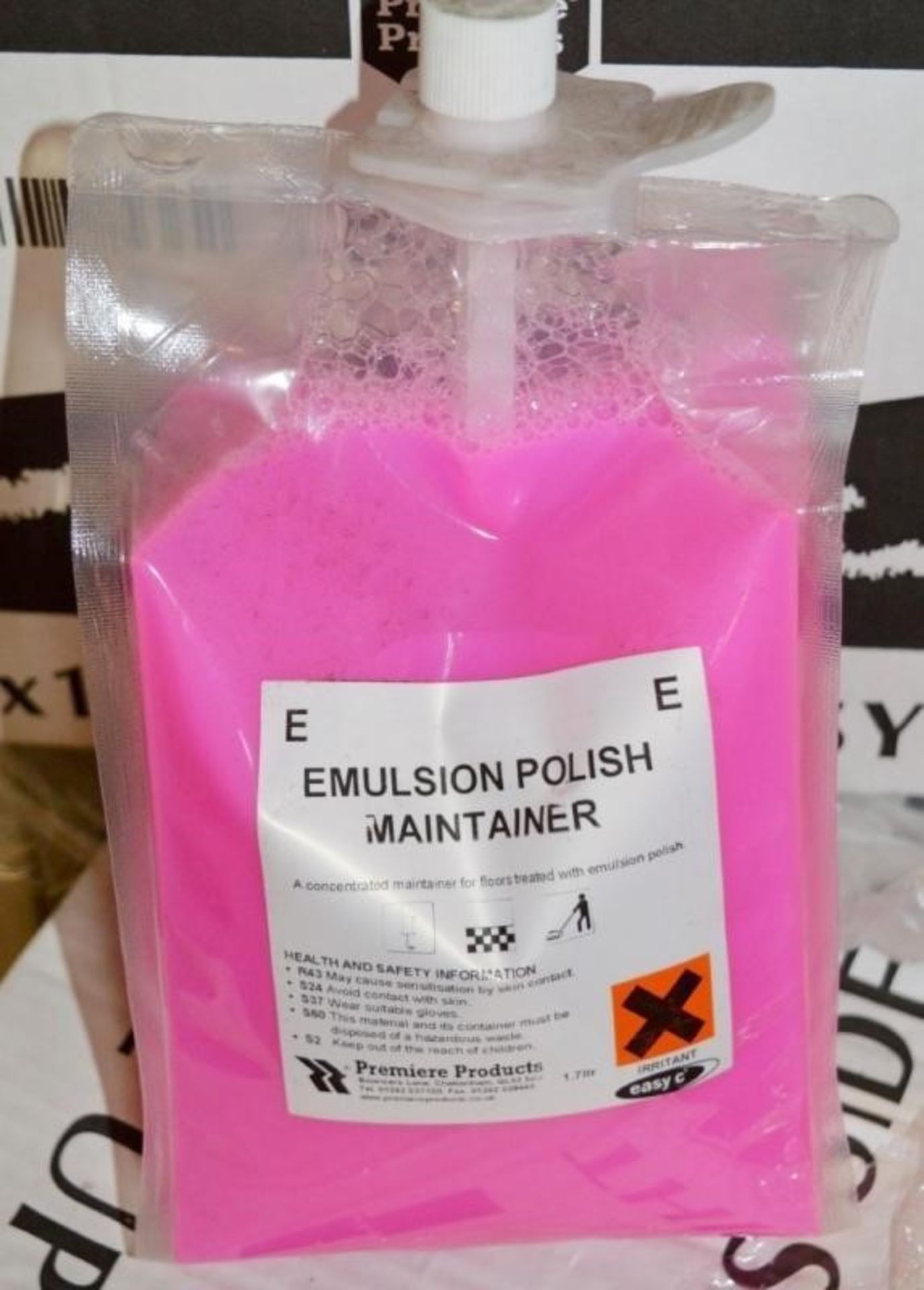 80 x Premiere Products 1.7 Litre Easy C (E) Emulson Polish Maintainer - Suitable For Dispensers -