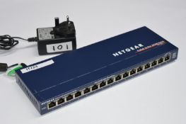 1 x Netgear ProSafe 16 Port 10/100 Switch - Model FS116 - Includes Power Supply - CL011 - Ref