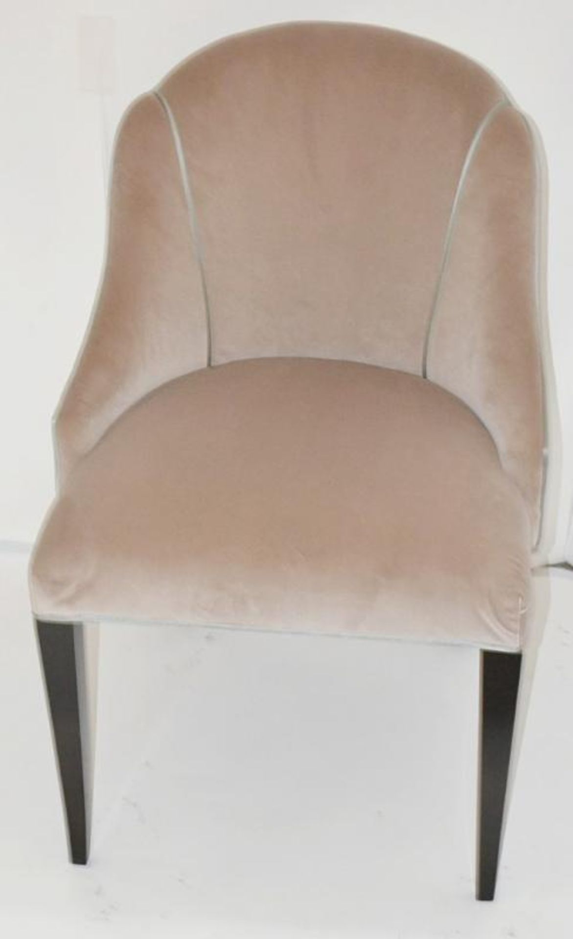 1 x REED &amp; RACKSTRAW "Cloud" Velvet Upholstered Handcrafted Chair - Dimensions: H87 x W58 x D5 - Image 5 of 12