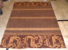 1 x Tibetan 100% Wool Hand Knotted Carpet in Great Soft Colours - Dimensions: 295x204cm - Unused - N