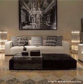 1 x FENDI CASA "Quadrum" Coffee Table With A Black Lacquered High Gloss Finish - Dimensions: H23 x