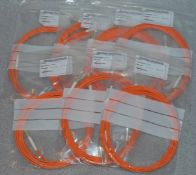 8 x Fibre Patch Leads - CL010 - Product Code PT-SX-LCLC-62-3 - New Stock - Ref IT429 - Location: