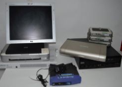 1 x Assorted Collection of Computer Equipment - Includes Monitor, Router, Portable Printers, Thin