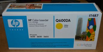 1 x Genuine HP Colour Laserjet Q6002A Toner - For HP 1600, 2600 or 2605 Laserjet Printers - Sealed -