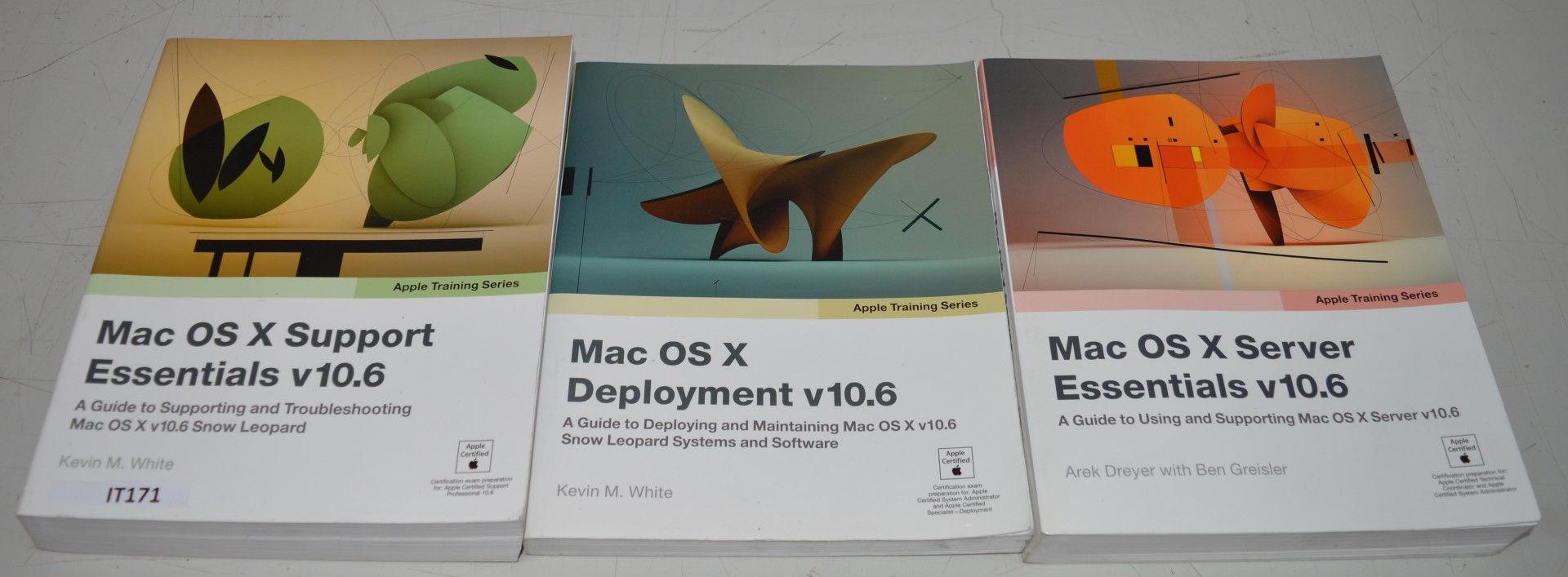 3 x Mac OS X 10.6 Books by Kevin M. White - Includes Essentials, Deployment and Server