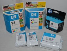 1 x Assorted Collection of Genuine HP Printer Cartridges - Includes 6 Cartridges - 1 x HP 21, 1 x HP