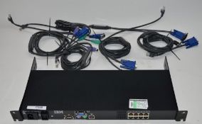 1 x IBM KVM Console Manager Switch - Part Number 31R3134 - With Cables - CL400 - Ref IT098 -