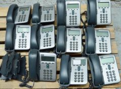 11 x Cisco Unified IP Telephone Handsets - 7912 Series Removed From Office Environment - CL011 - Ref