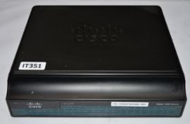 1 x Cisco 1900 Series CISCO1941/K9 1941 Router With HWICD 9ESW Card - CL400 Ref IT351 - Location: