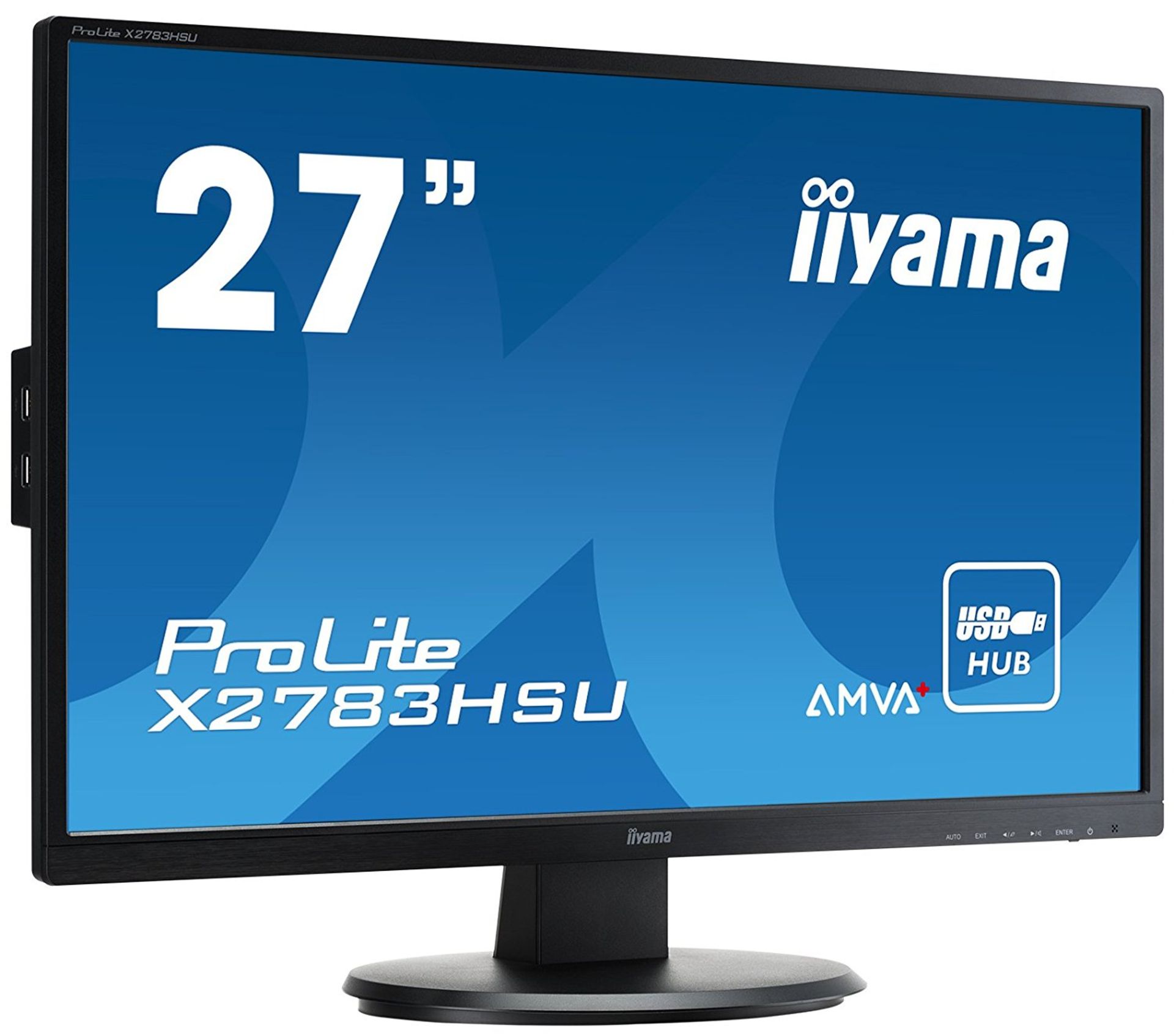 1 x iiyama ProLite 27 Inch AMVA+ HD LED Monitor - Model X2783HSU - Large High End Monitor For