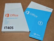 1 x Microsoft Office Home & Business 2013 - Retail Boxed Medialess Version - Product Key