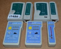 1 x Collection of Network Cable Testers - Lan Test, VTLan Terminator etc - Includes 5 Testers -