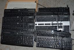 44 x Various Computer Keyboards - Brands Include HP, Logitech, Microsoft and More - CL011 - Ref
