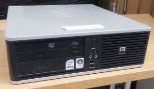 1 x HP Small Form Factor Desktop Computer - Type DC7800 - Features Intel Core 2 Duo Dual Core 2.