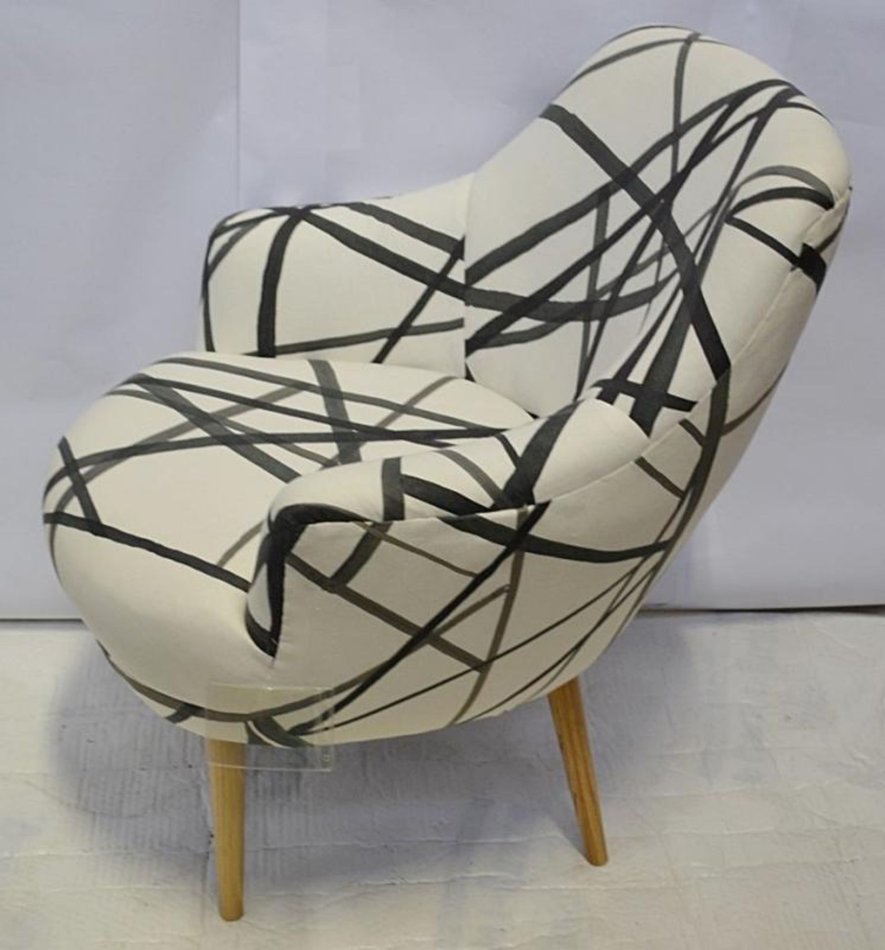 1 x KELLY WEARSTLER Sonara Armchair Bleached Oak - Great Ex-display Condition - Ref: 5163497 - CL087 - Image 7 of 10