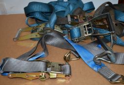 4 x Heavy Duty Ratchet Straps - Ideal For Couriers - Brand Include Frohold, Unitex and Spanset -