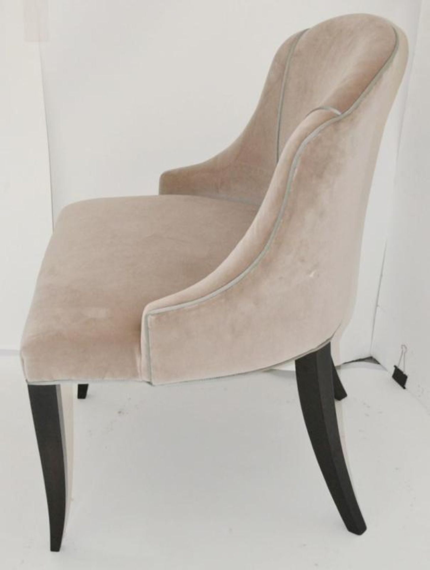 1 x REED &amp; RACKSTRAW "Cloud" Velvet Upholstered Handcrafted Chair - Dimensions: H87 x W58 x D5 - Image 4 of 14